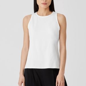 Eileen Fisher Organic Cotton Jersey Round Neck Tank